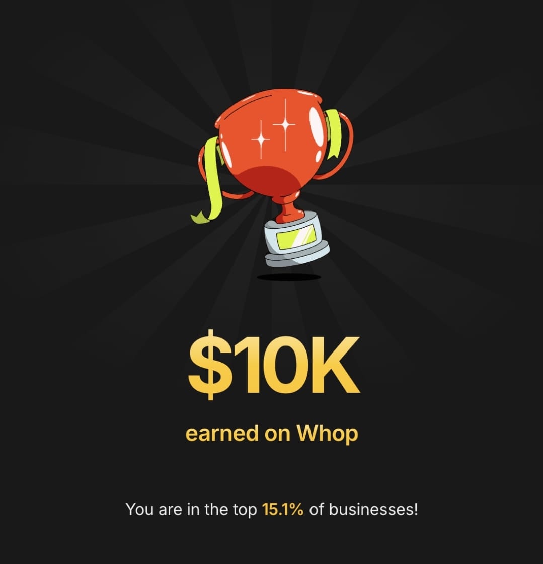 $10K earned on Whop