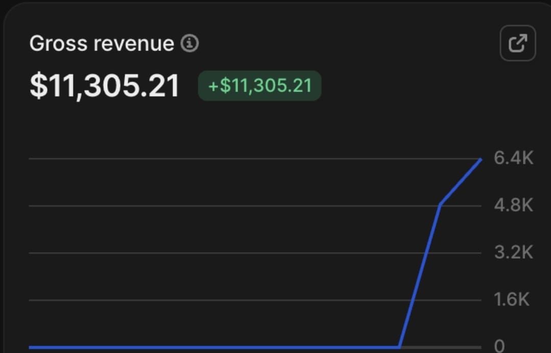 $11,305.21 gross revenue